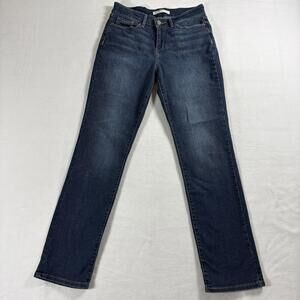 Levi’s Signature Mid Rise Straight Women’s 29x32 Dark Wash Stretch Denim